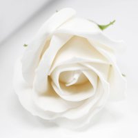 Flower Soap for Craft - Med Rose - White