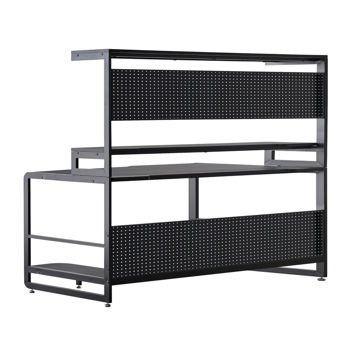 Skrivebord med hylder og topramme