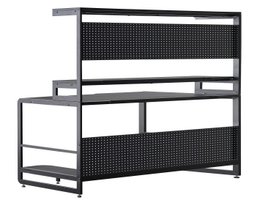 Skrivebord med hylder og topramme