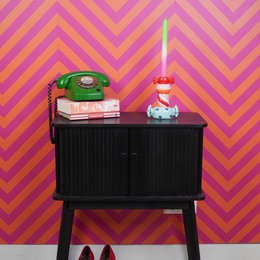 Titolare di candele: Candy di Toffee Stapled- Multi Colour-13x7x20cm