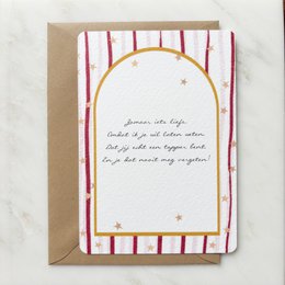 A greeting card with a watercolor floral illustration and handwritten text. The card appears to be for a special occasion or sentiment.