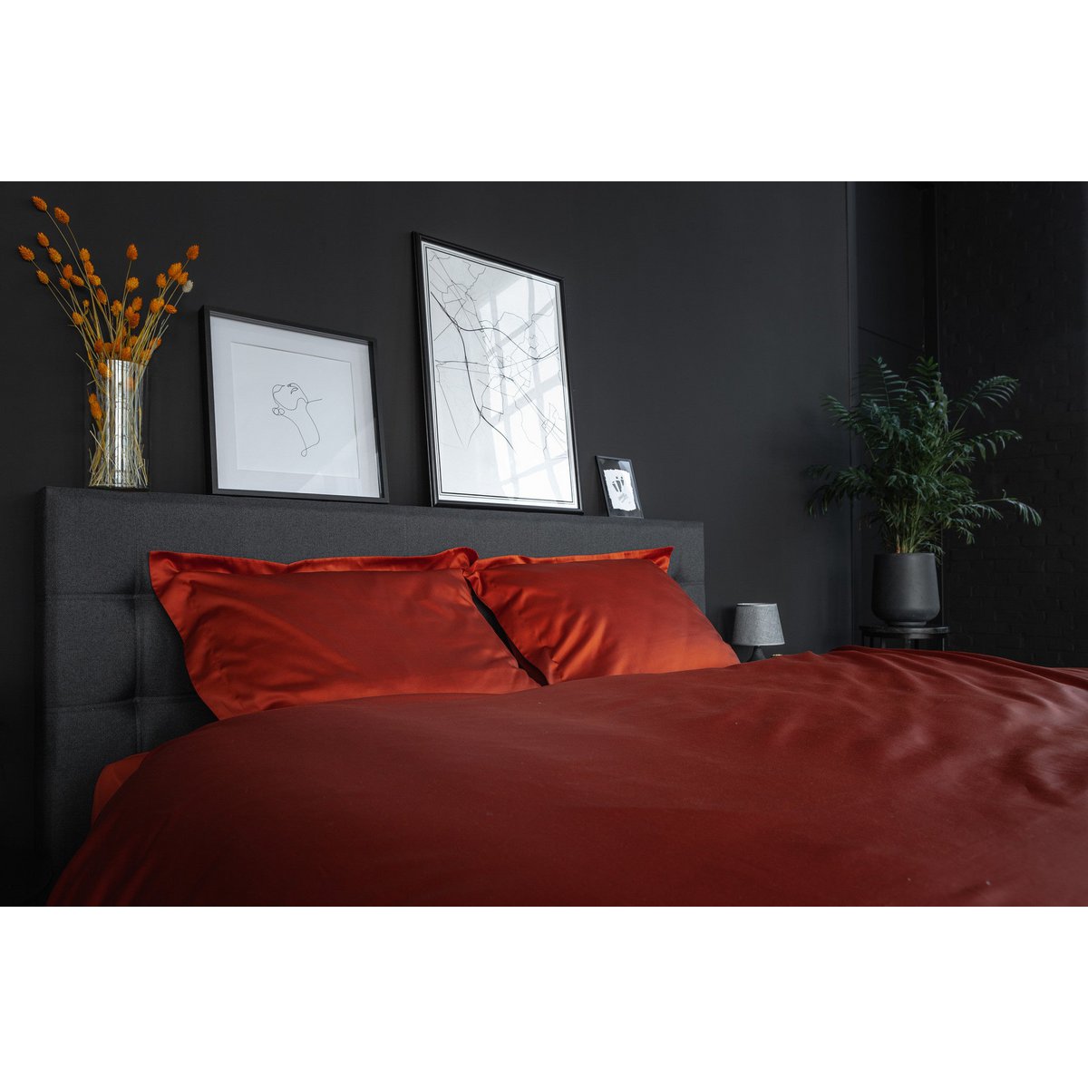 100% Cotton Satin Duvet Cover Set Indian Spice