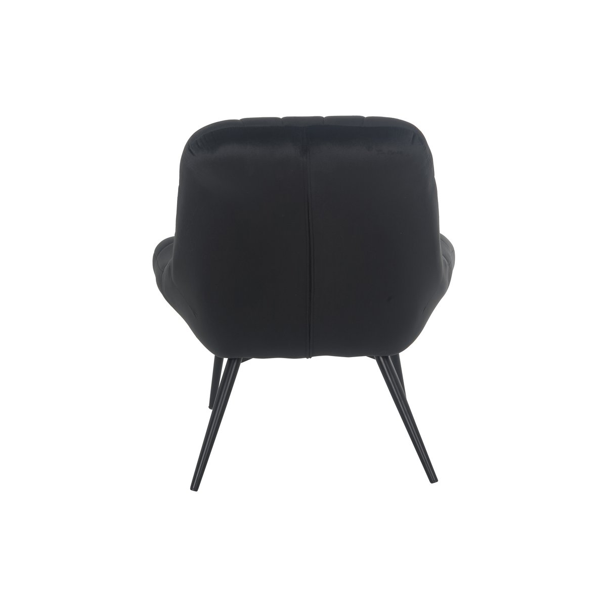 Armchair XXL velvet black metal black