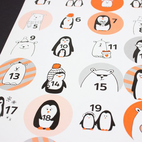 Sticker adventskalender ijsberen & pinguïns