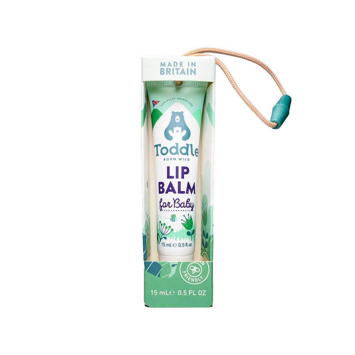Druppelbestendige lippen- en wangbalsem voor baby's en kinderen