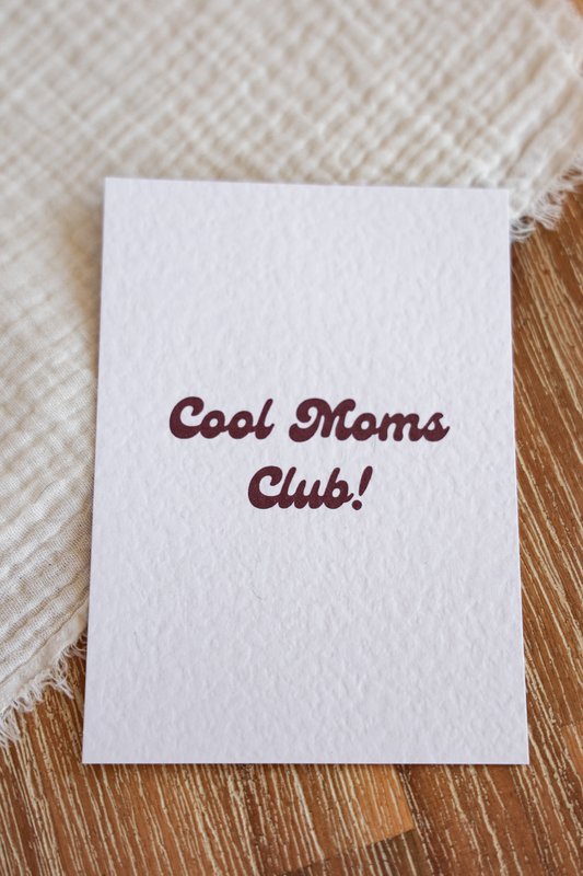 Postcard Cool Moms Club! Red