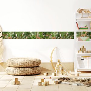 Self-adhesive border "Jungle" exotic animals