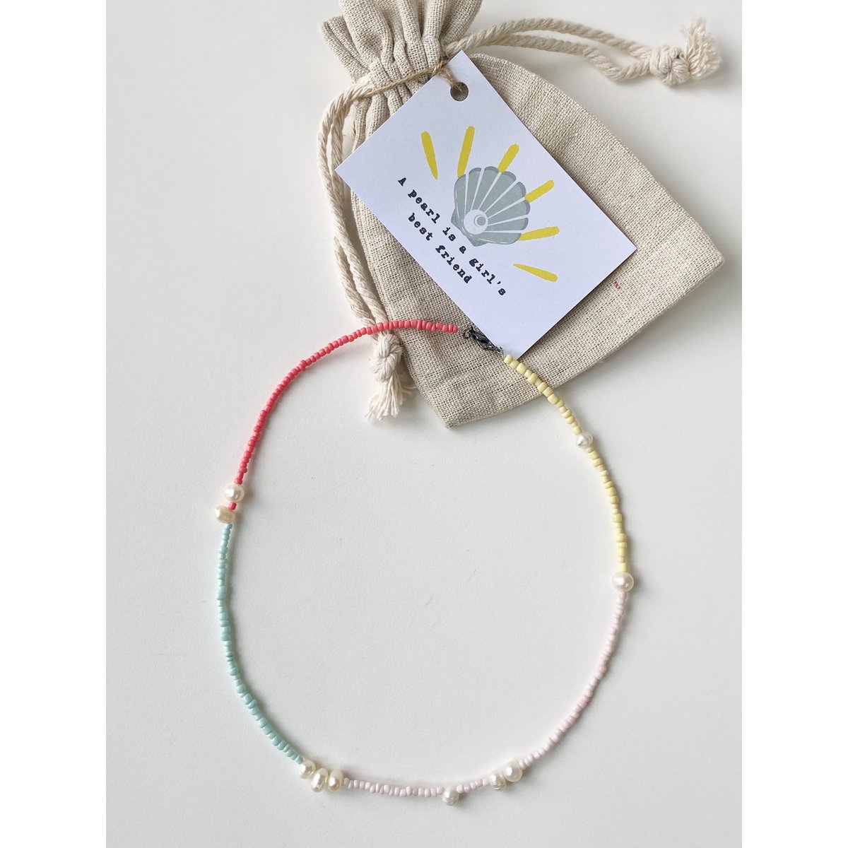Collar estilo boho con perlas de agua dulce surtido
