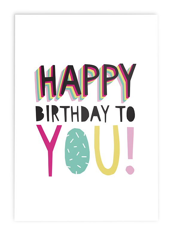 Wenskaart Ansichtkaart Verjaardag // Regenboog Pride Happy Birthday To You