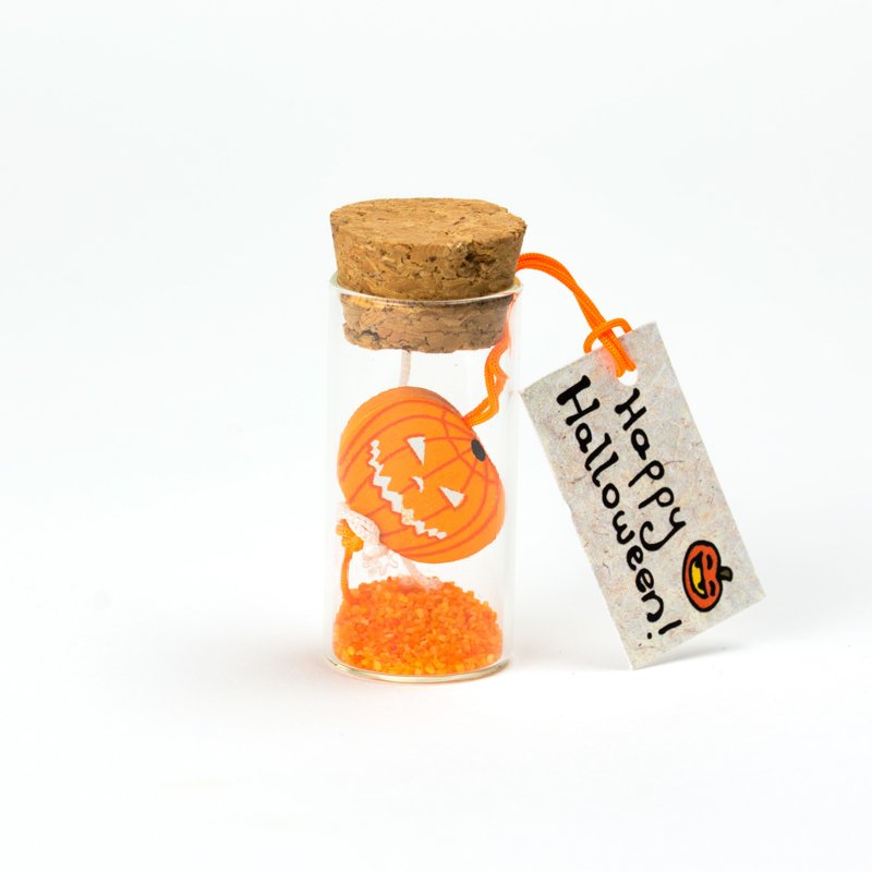 Bottle of Halloween pumpkin 6cm