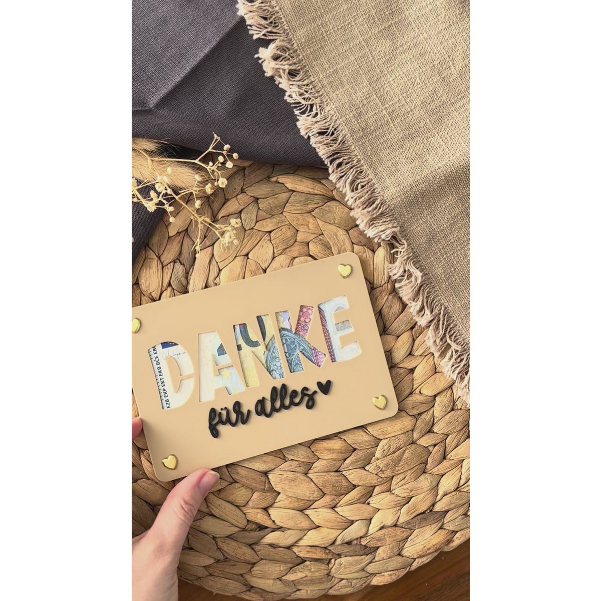 Money gift card - creative packaging for money gifts - financial injection, thank you & gift idea Thank you for everything