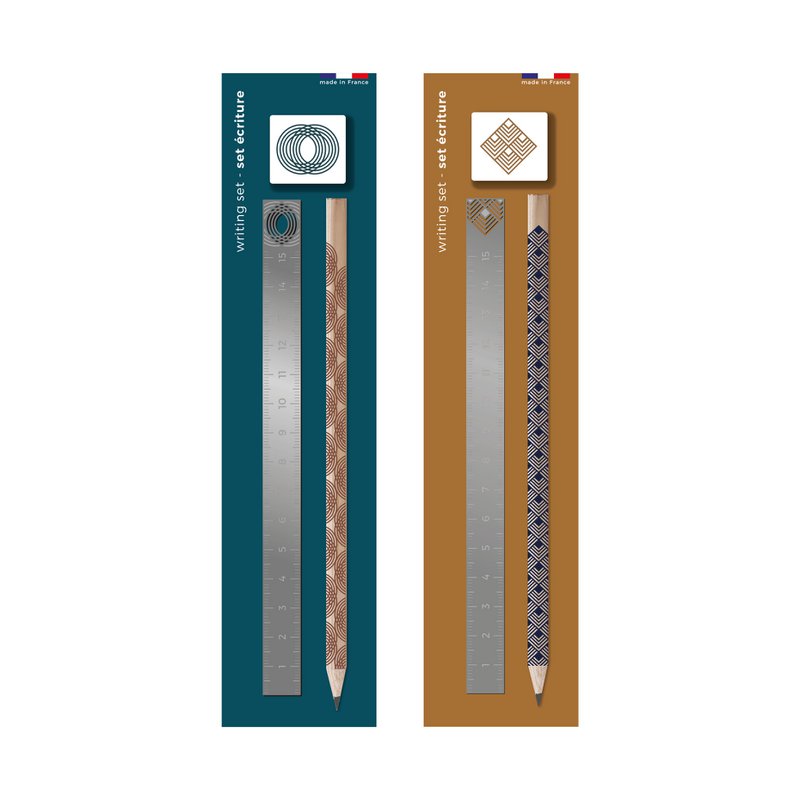 Assortment of 12 writing sets - graphics