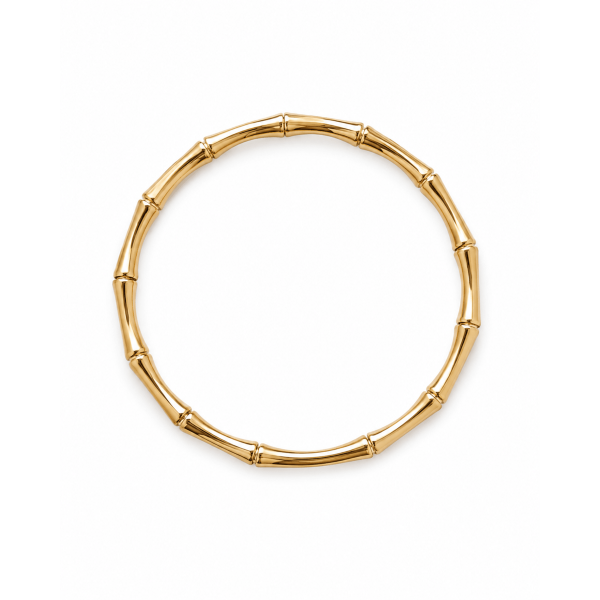 BAMBOO GLOW – Pulsera Rígida Impermeable de Oro
