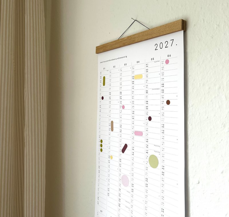 Annual planner DIN Lang, 2027