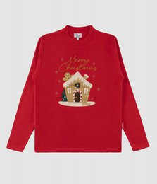 Voksen jul honningkagehus broderet sweater