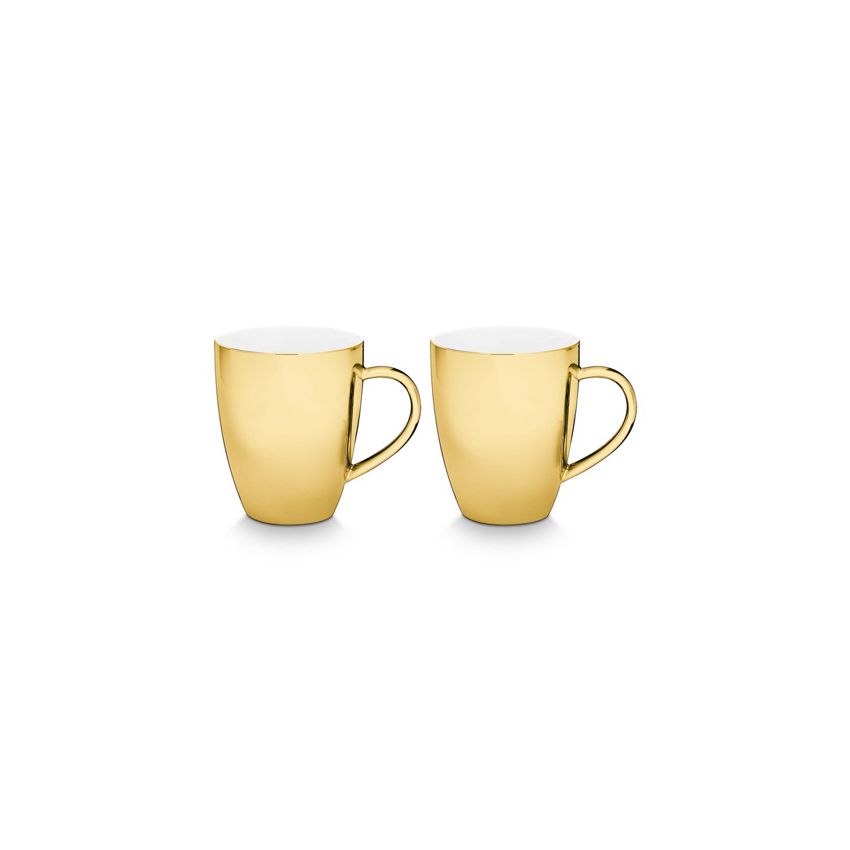 Set/2 XL Mugs with Ear Gold 400ml