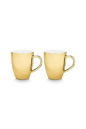 Set/2 XL Mugs with Ear Gold 400ml