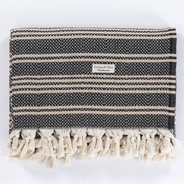 Couverture en coton Orantes, tissée à la main