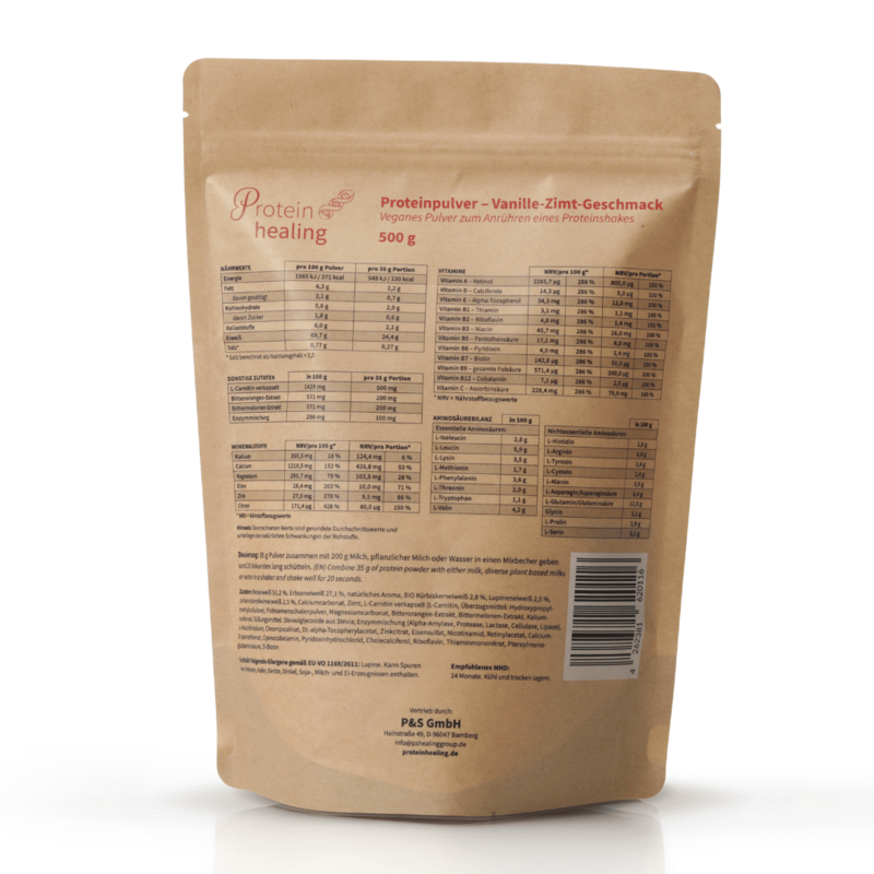 P&S TILLÆG vegansk pulver vanilje kanel 500g