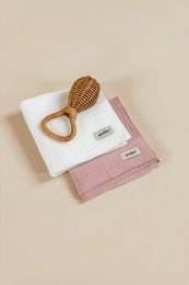 Fular de muselina ELENA - 100% algodón - rosa