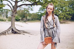 Bolso de hombro Yama de piel