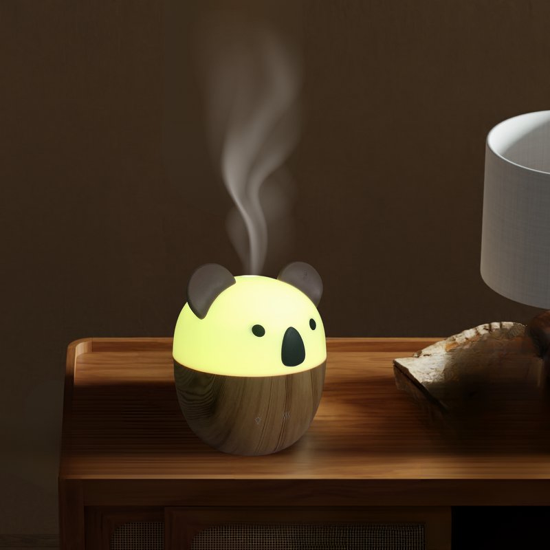 Woofie Diffusore di oli essenziali – Diffusore di aromaterapia a freddo ad ultrasuoni – Diffusore elettrico per fragranze per la casa – Alimentazione USB, illuminazione ambientale a LED, silenzioso e compatto