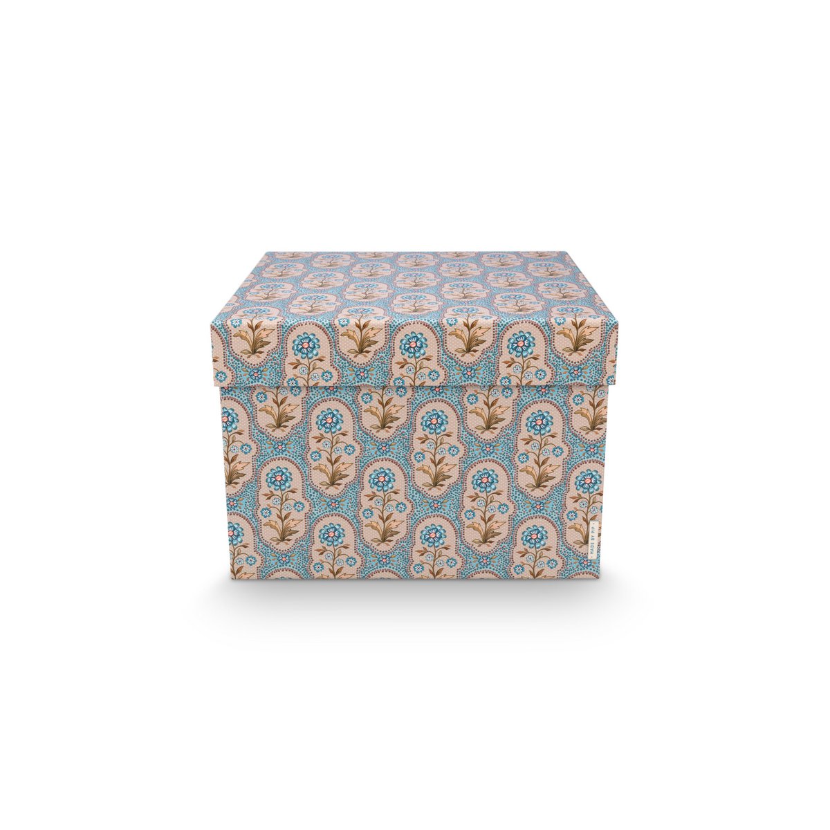 Set/2 Box Square Blooming Tales Blue-Khaki