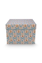 Set/2 Box Square Blooming Tales Blue-Khaki