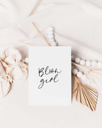 Bloom girl poster, spring poster, girls room poster, Easter poster