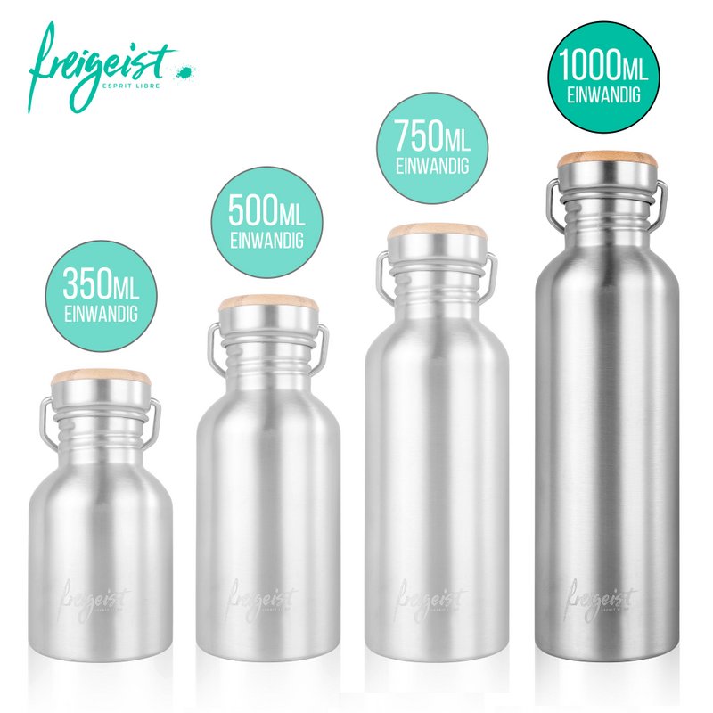 Thermosflasche aus Edelstahl | Trinkflasche, doppelwandig, vakuumisoliert | 1000 ml