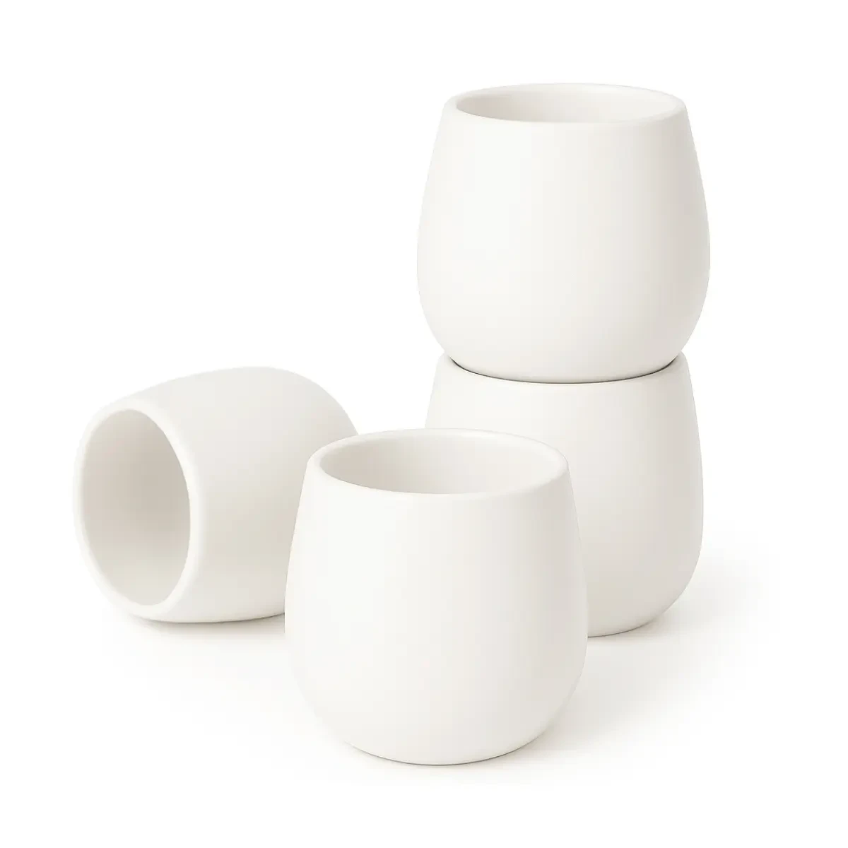 Ensemble de tasses à thé japonaises en céramique (4 pièces)