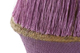 CESTA SEAGRASS POLIESTERE 40X34 FRANGE 2 ASSORTIMENTI. DC185192