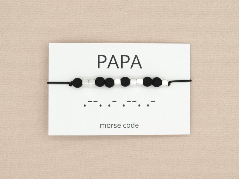 morse code armband papa