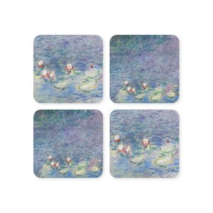 Coasters, set of 4, Pond with water lilies, Monet