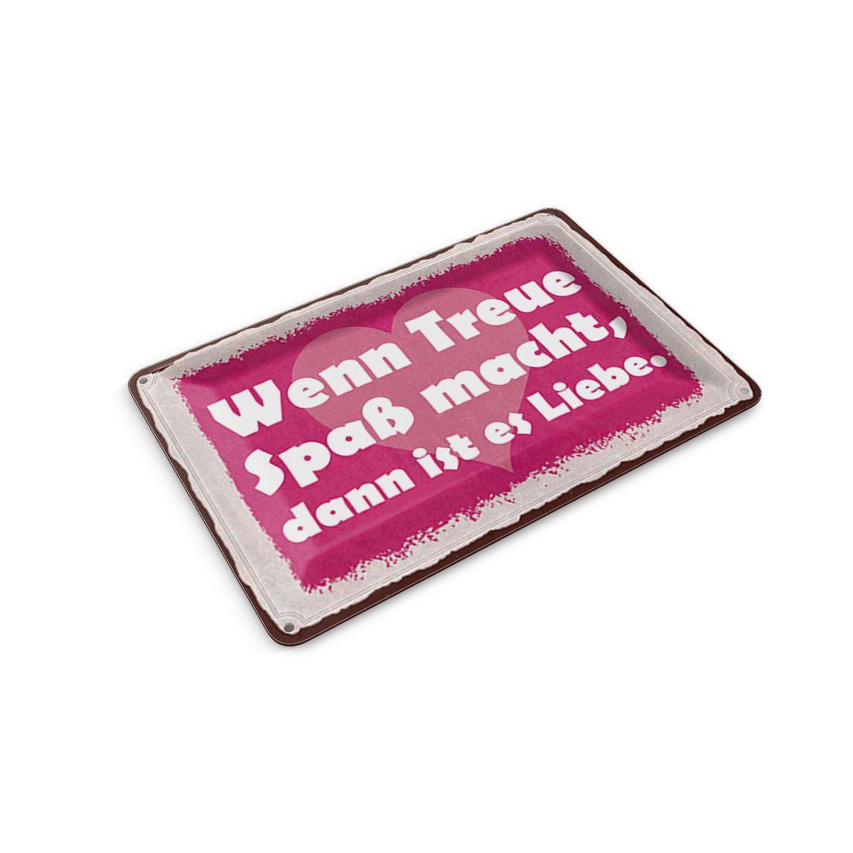 Tin postcard saying 10x14 cm If loyalty is fun, then it's love sign