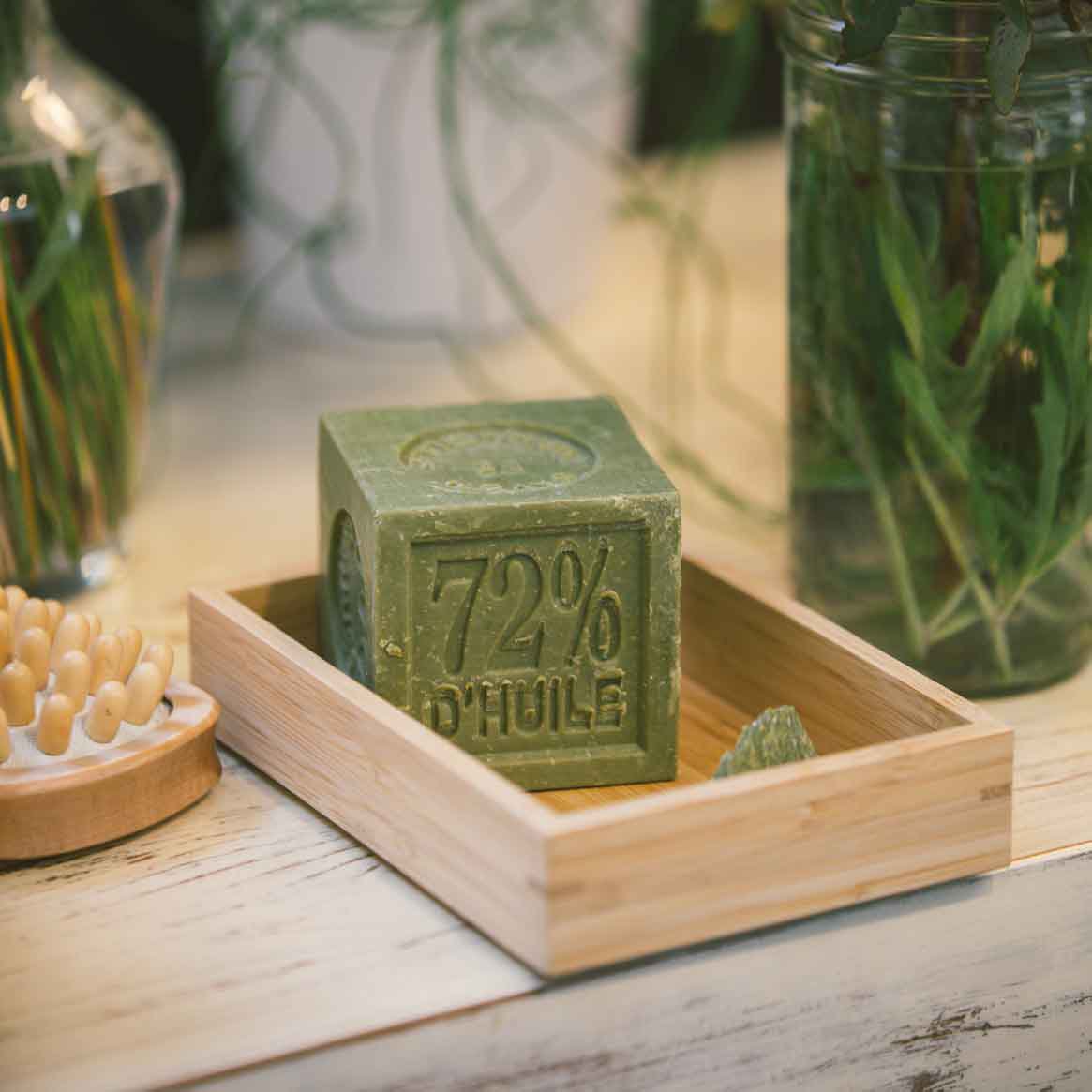 Traditionelle Marseiller Seife 100 % Olivenöl. Ohne Parfüm oder Konservierungsmittel. Würfel 300g
