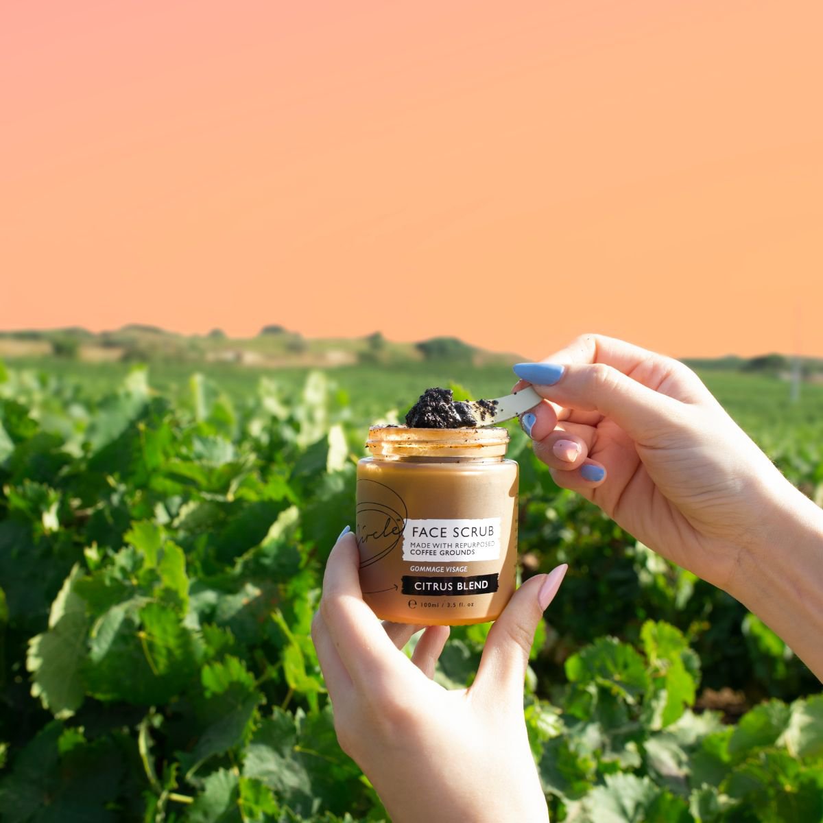 Face Scrub with Coffee + Rosehip Oil - Citrus Blend