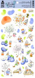 Transparent waterproof sticker sheet - in the garden