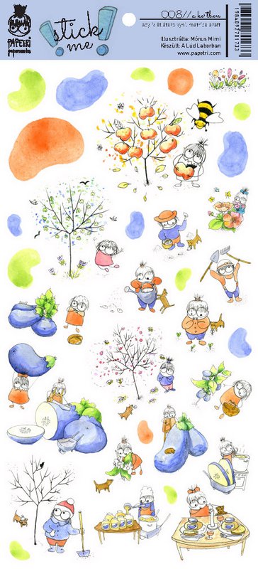 Transparent waterproof sticker sheet - in the garden