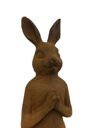 Lapin de yoga en fonte