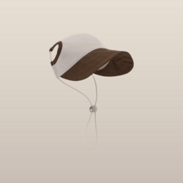 Chalky Hat – Protection UV et pluie pour animaux de compagnie – Taupe français