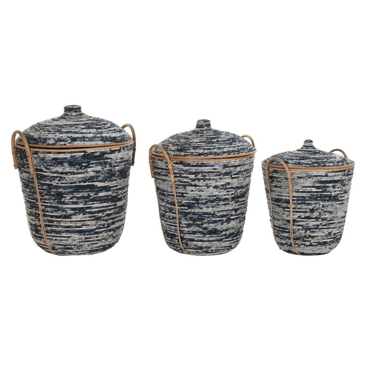 CESTA CONJUNTO 3 RATAN 56X51X62 NEGRO DC196243
