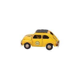 Oldtimer-Modell aus gelbem Blech, 11 x 5 x 4,5 cm