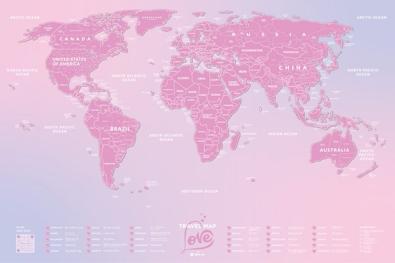 Mappa di viaggio Love World