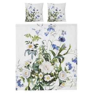 Bio-Bettwäsche-Set – Blue Flower Garden Doppelbettbezug 200 x 220 Queen-Size