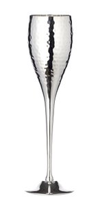 EDZARD champagne flute Dodo, hammered, elegant silver-plated, height 23 cm, capacity 200 ml
