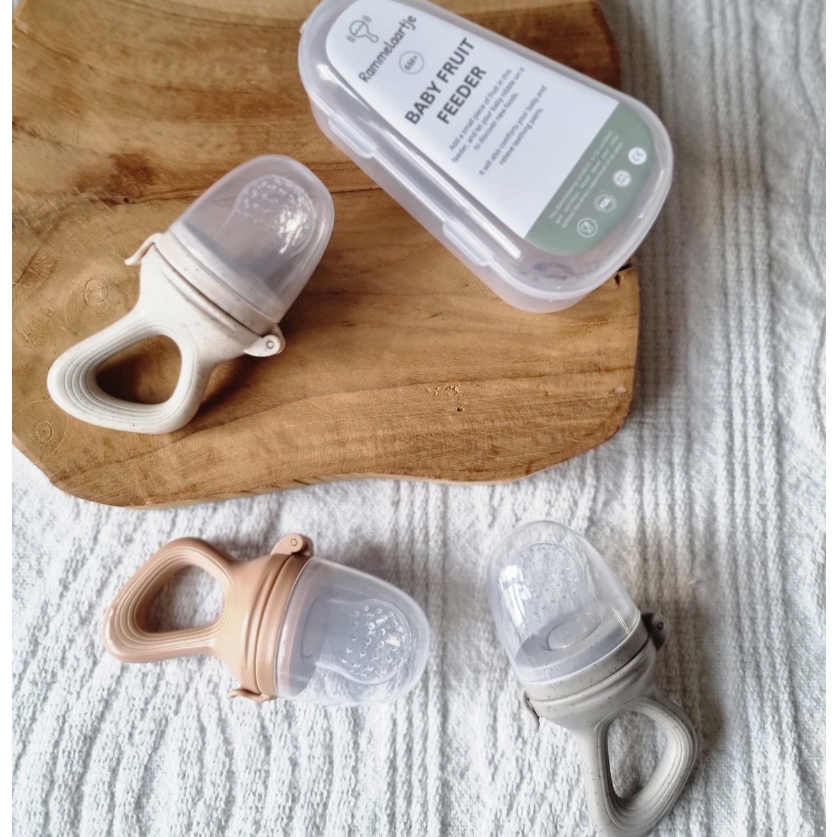 Fruit Feeder Pacifier - Beige Dotted