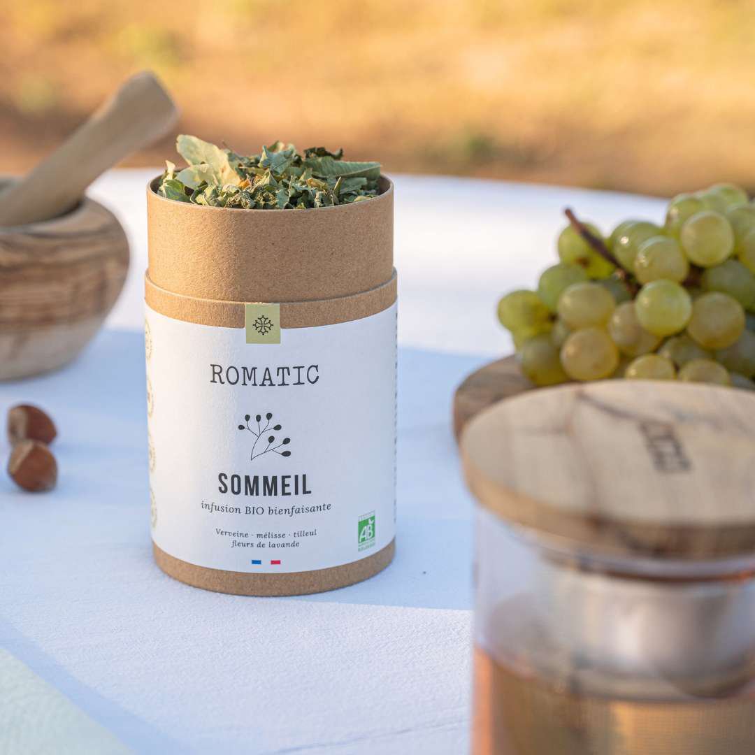 Infusion bio SOMMEIL 20g - verveine - mélisse - tilleul - fleurs de lavande
