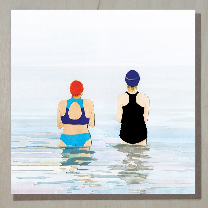 Wild Swimming Friends Card (tåget svømmetur)