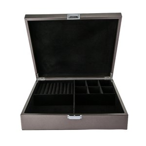 Sieradendoos metallic zilver large